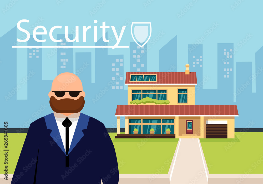 Vector Illustration Inscription Security Flat. Vector Illustration Inscription Security Flat.