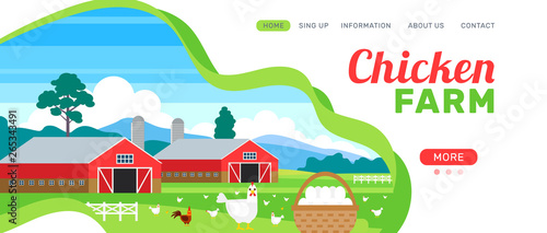 chicken farm web banner design