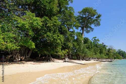 Virgin Lalaji beach at Long Island, Andaman and Nicobar Islands, India photo
