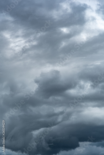 Fototapeta Naklejka Na Ścianę i Meble -  Contrast dramatic cloudy sky. The sky with thunder clouds.