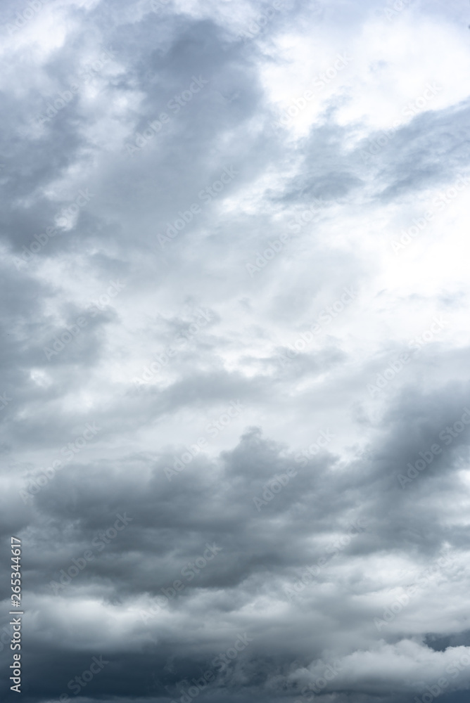 Obraz premium Contrast dramatic cloudy sky. The sky with thunder clouds.