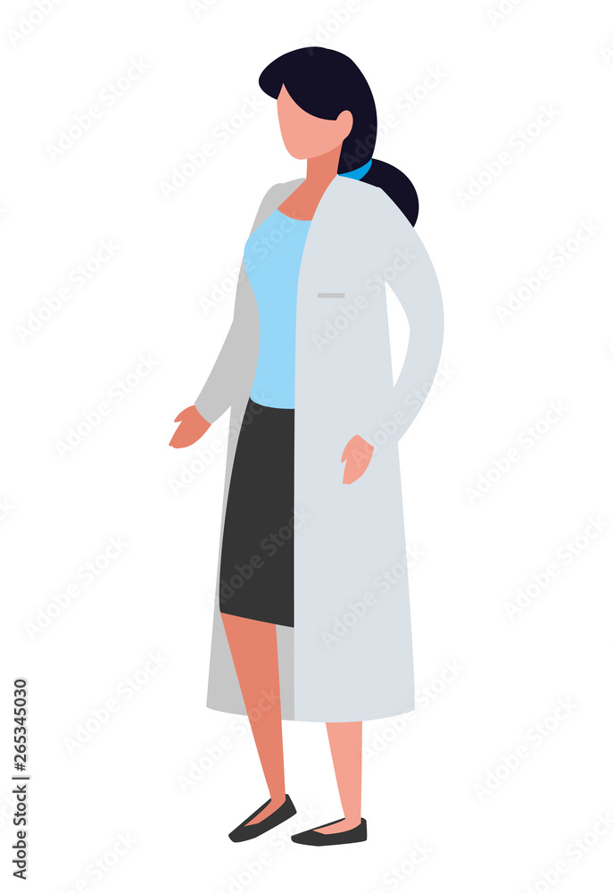 female medicine worker with uniform character female medicine worker with uniform character