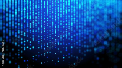 Wallpaper Mural Flowing drops water beads on blurred blue background. 4k UHD video loop seamless animation. Torontodigital.ca