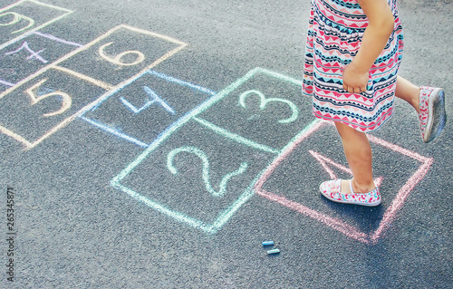 street children's games in classics. Selective focus.