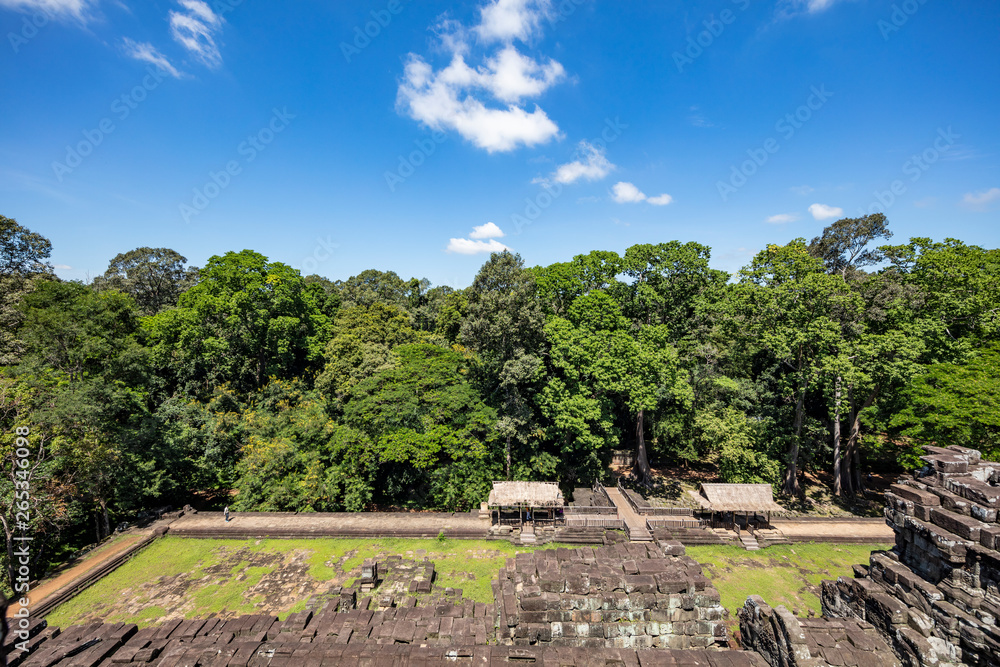 Angkor Wat, Cambodia September 6th 2018 : Tourists walking around the famous Baphuon temple at Angkor Thom, Siem Reap, Cambodia