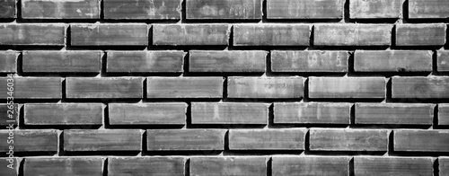 closeup black brick wall for background - monochrome