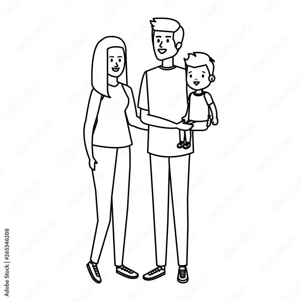 parents couple with son characters parents couple with son characters