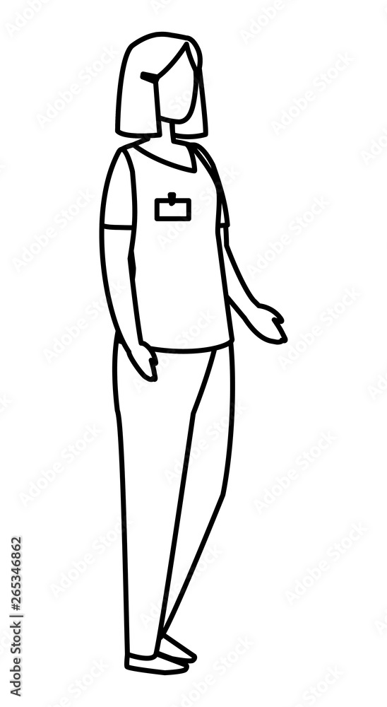 female medicine worker with uniform character female medicine worker with uniform character