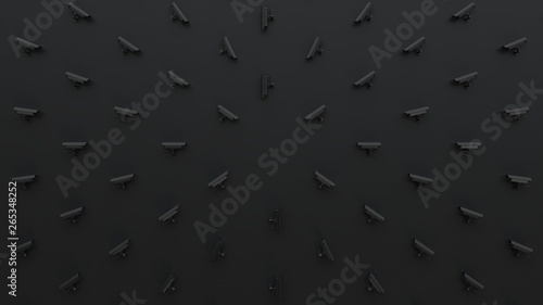Security camera cctv pattern, abstract dark cyber security surveillance texture background, threat detection, abstract 3d illustration render