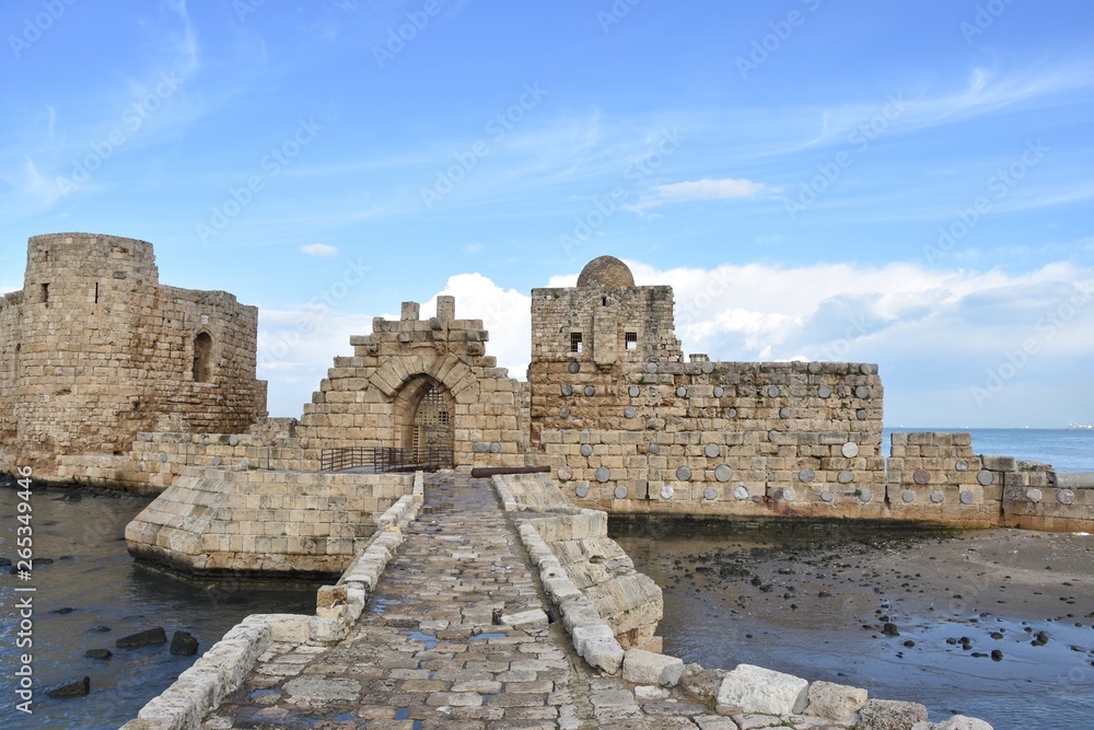 Crusader Castle on Mediterranean Sea, Sidon, Lebanon 3 Crusader Castle on Mediterranean Sea, Sidon, Lebanon 3