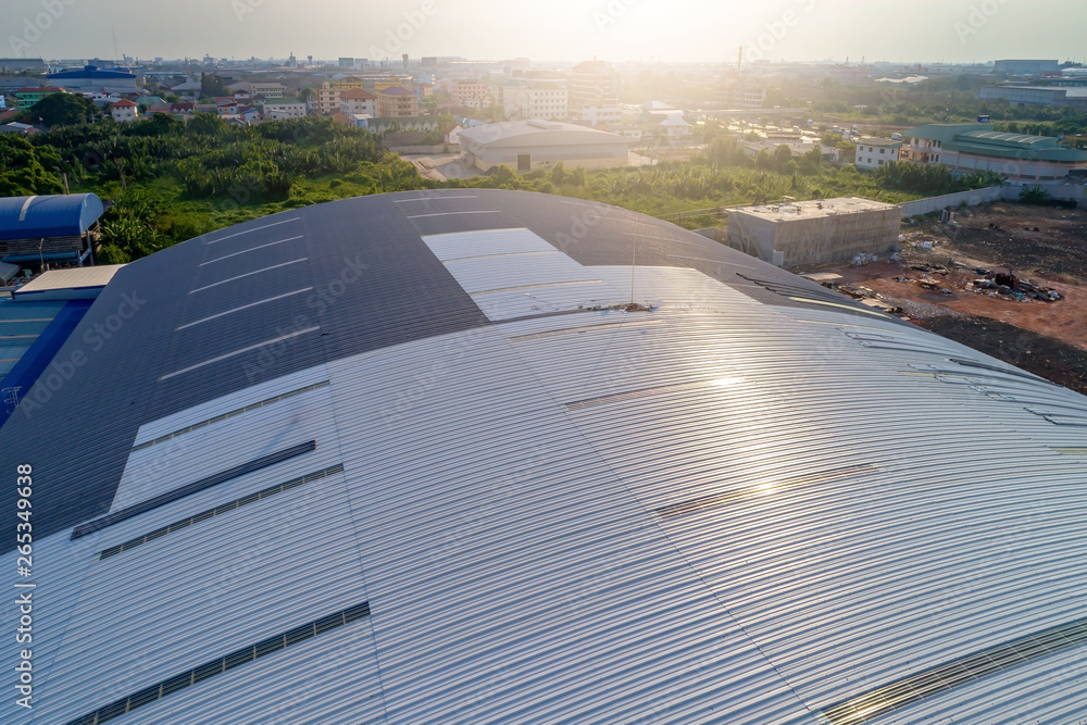 Aerial view of the factory roof