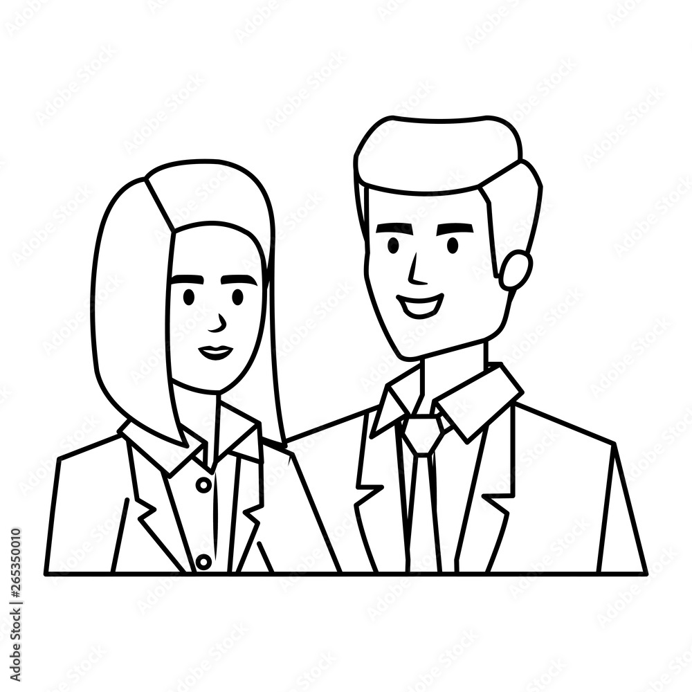 business couple avatars characters business couple avatars characters
