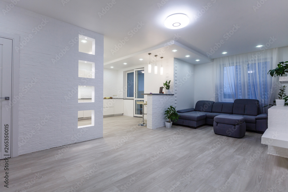 Fototapeta premium Architecture, interior of a modern house, living room