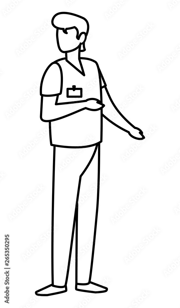 male medicine worker with uniform male medicine worker with uniform