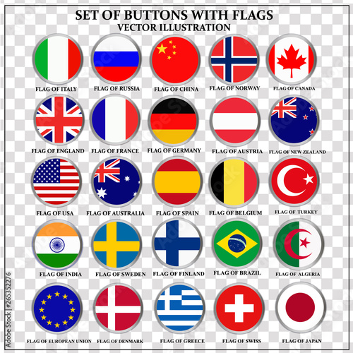 Bright set of banners with flags. Colorful illustration with flags of the world for web design. Vector illustration with transparent background. Free Download Bright set of banners with flags. Colorful illustration with flags of the world for web design. Vector illustration with transparent background. - GFXLoad