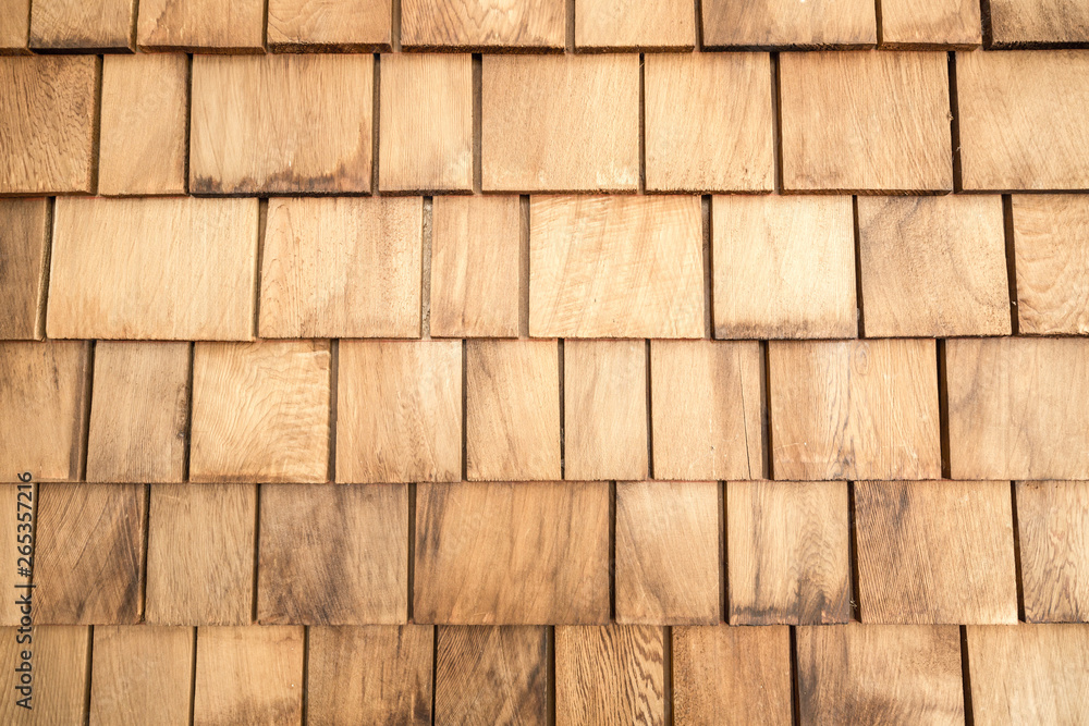 Fototapeta premium old wood background, pieces of wood arranged on the wall
