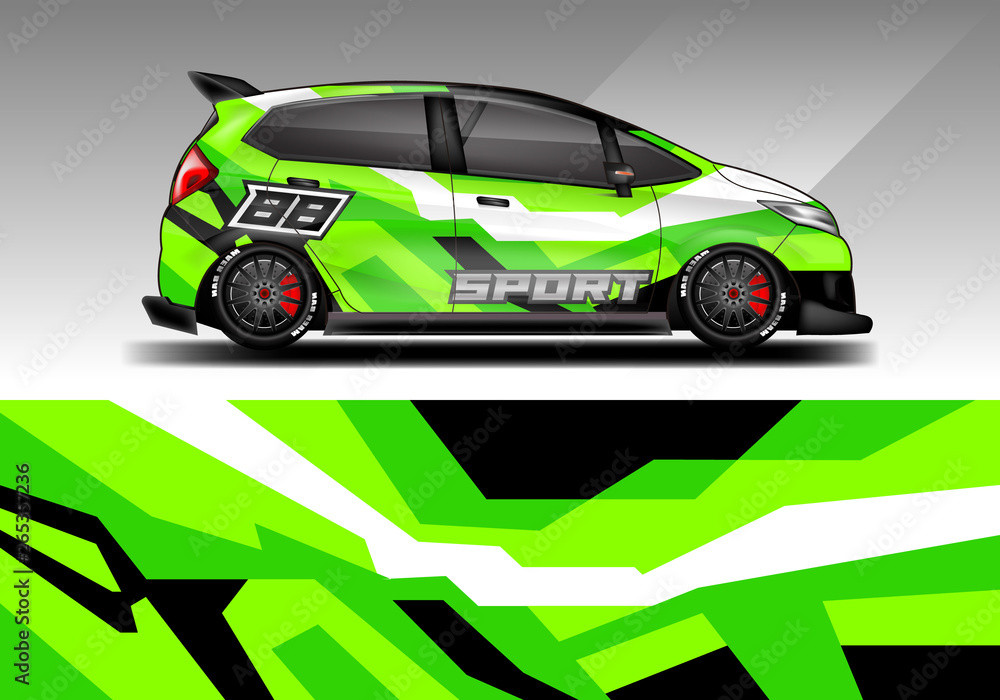 Car wrap decal design vector. Graphic abstract background kit designs for vehicle Car wrap decal design vector. Graphic abstract background kit designs for vehicle