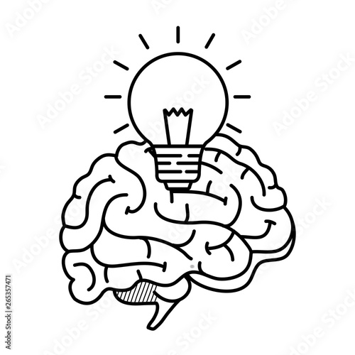 brain human with bulb