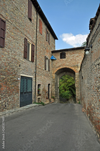 Forli, Castrocaro, medieval village door.