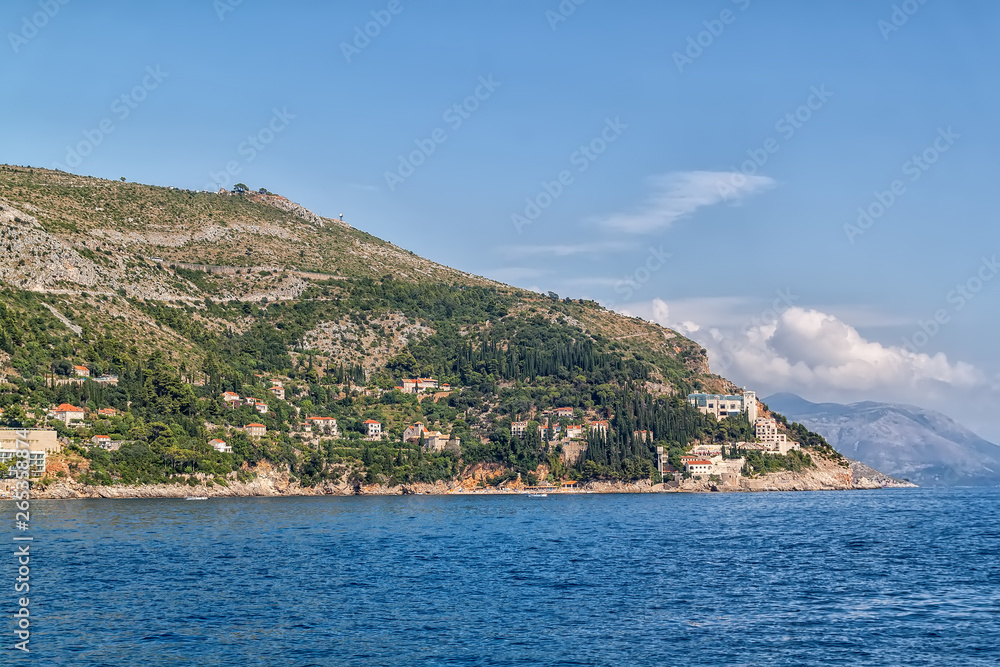 Dubrovnik. Croatia. Coastline. View from the sea