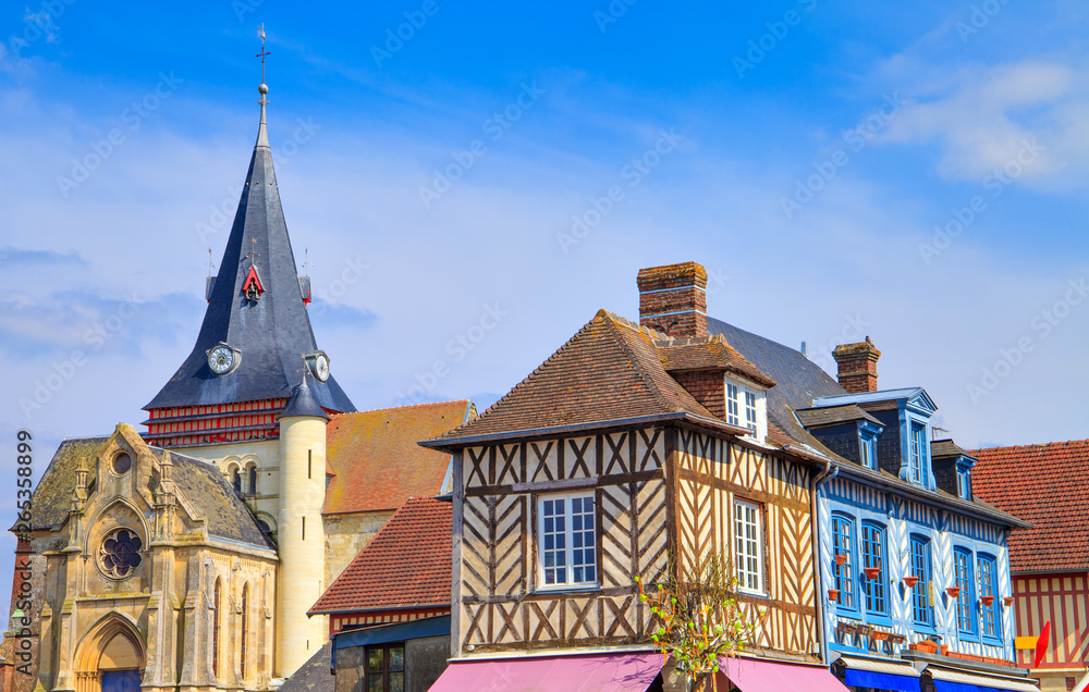 The village of Beaumont-en-auge,  Normandy, France
