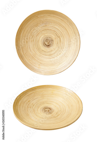 wooden plate isolated