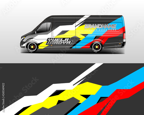 Van wrap design. Wrap  sticker and decal design for company. Vector format