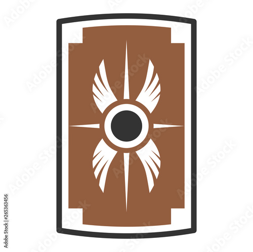 Shields and Heraldry related icon on background for graphic and web design. Simple vector sign. Internet concept symbol for website button or mobile app.