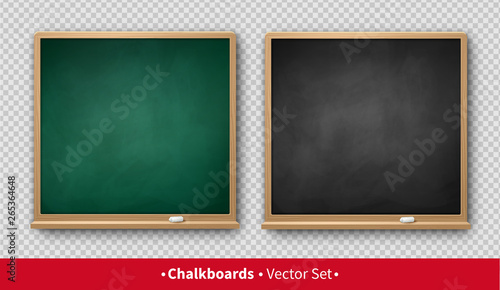 Vector illustration of square chalkboard