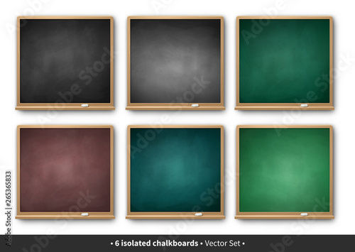 Vector illustration of square chalkboard