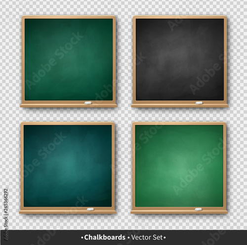 Vector illustration of square chalkboard