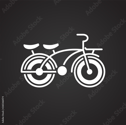 Bicycle related icon on background for graphic and web design. Simple vector sign. Internet concept symbol for website button or mobile app. photo