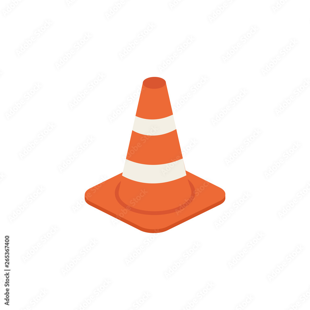 Traffic cone vector isometric illustration Traffic cone vector isometric illustration