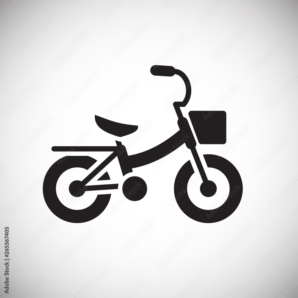 Bicycle icon on background for graphic and web design. Simple vector sign. Internet concept symbol for website button or mobile app.