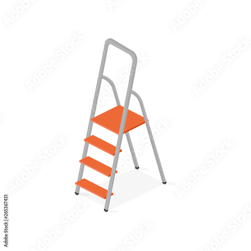 Stepladder, ladder vector isometric illustration