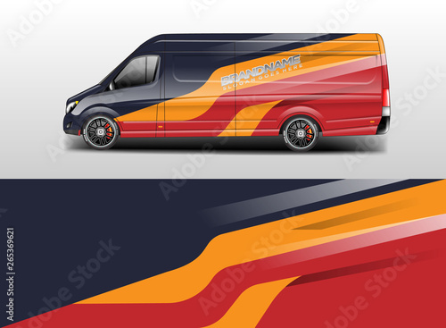 Van wrap design. Wrap  sticker and decal design for company. Vector format