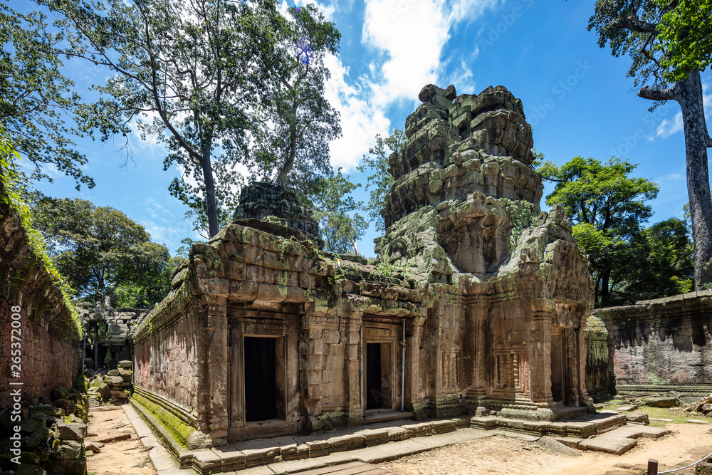 Inside the beautiful Ta Prohm temple, Siem Reap, Cambodia