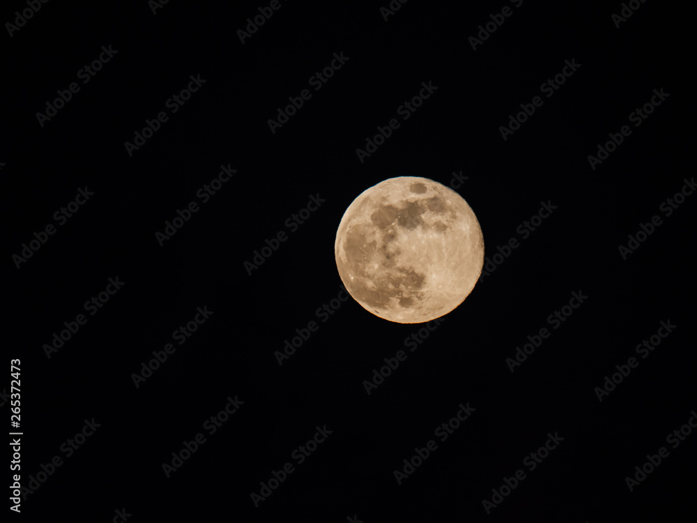 Full moon closeup. Spring full moon. Full moon closeup. Spring full moon.