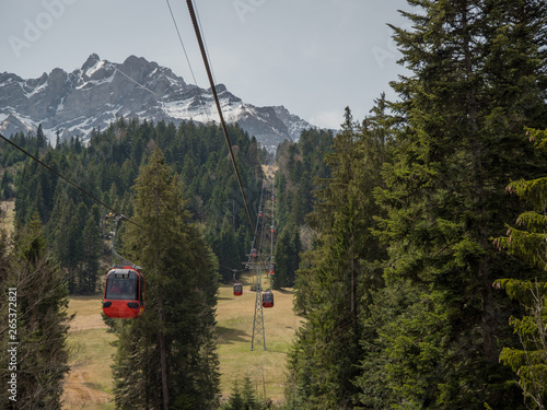 Beautiful Swiss Landscapes with Snow Alps funicular railway