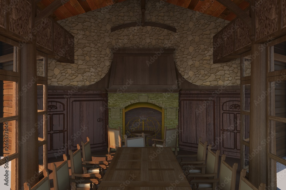 restaurant, interior visualization, 3D illustration restaurant, interior visualization, 3D illustration