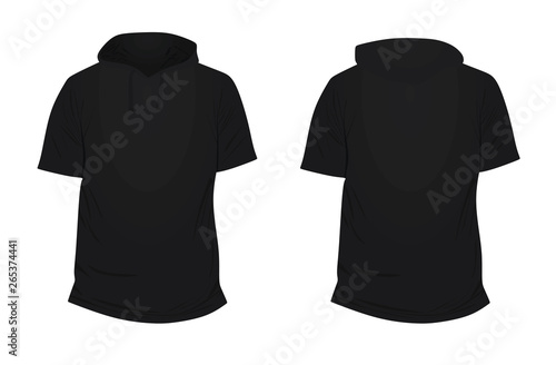 Black hoodie. vector illustration