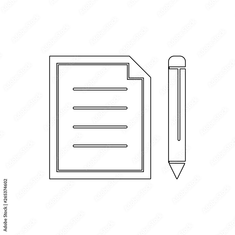 compose documents edit new paper pencil write outline icon. Signs and symbols can be used for web, logo, mobile app, UI, UX compose documents edit new paper pencil write outline icon. Signs and symbols can be used for web, logo, mobile app, UI, UX