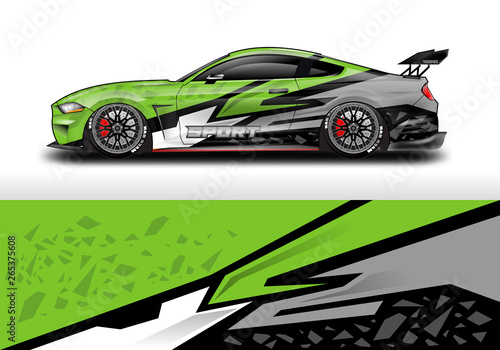 Livery decal car vector   supercar  rally  drift . Graphic abstract stripe racing background . 