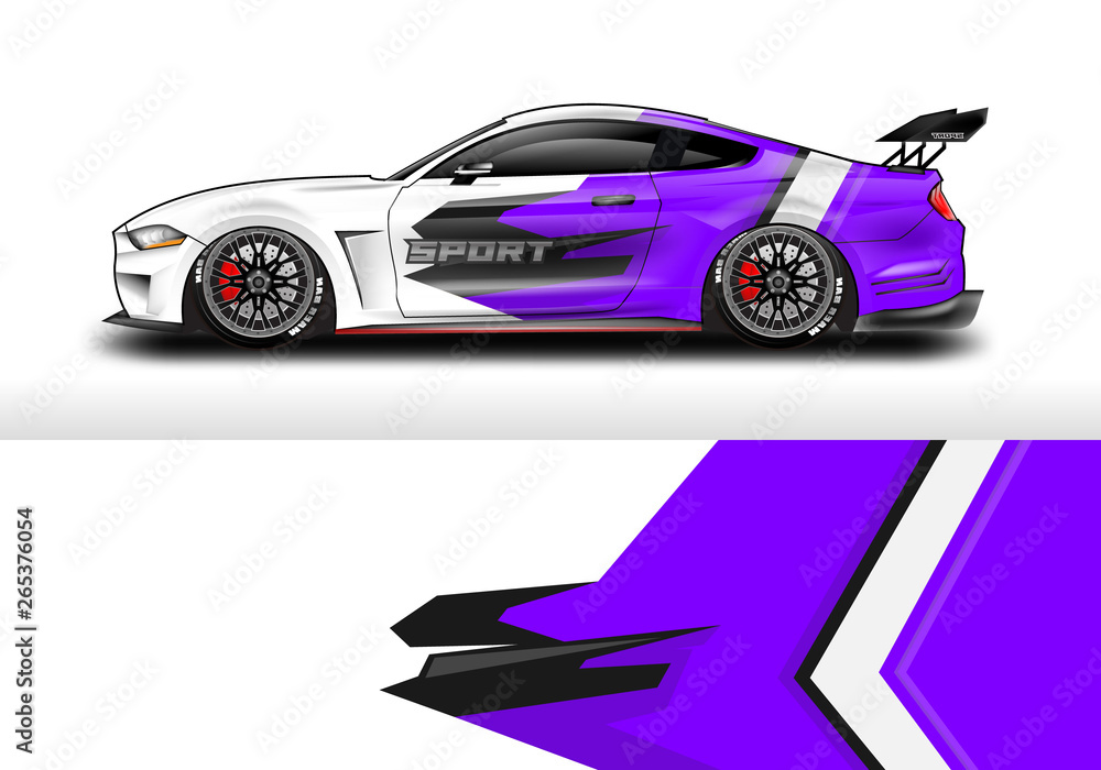 Livery decal car vector , supercar, rally, drift . Graphic abstract stripe racing background . Livery decal car vector , supercar, rally, drift . Graphic abstract stripe racing background .