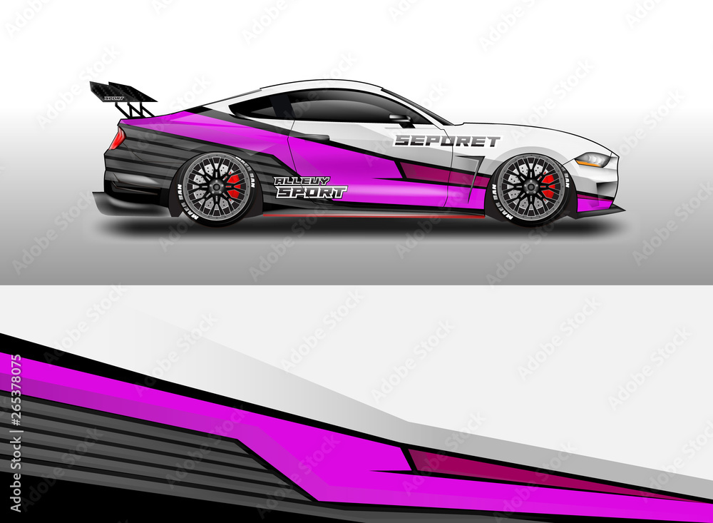 Car wrap designs vector . File ready to print and editable . Eps 10