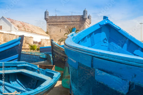 Morocco, Essaouira, Fishing Boats in the Harbour