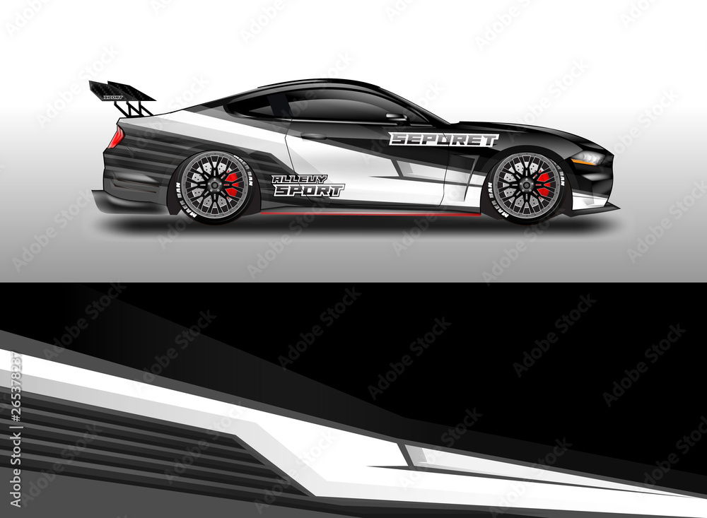 Car wrap designs vector . File ready to print and editable . Eps 10