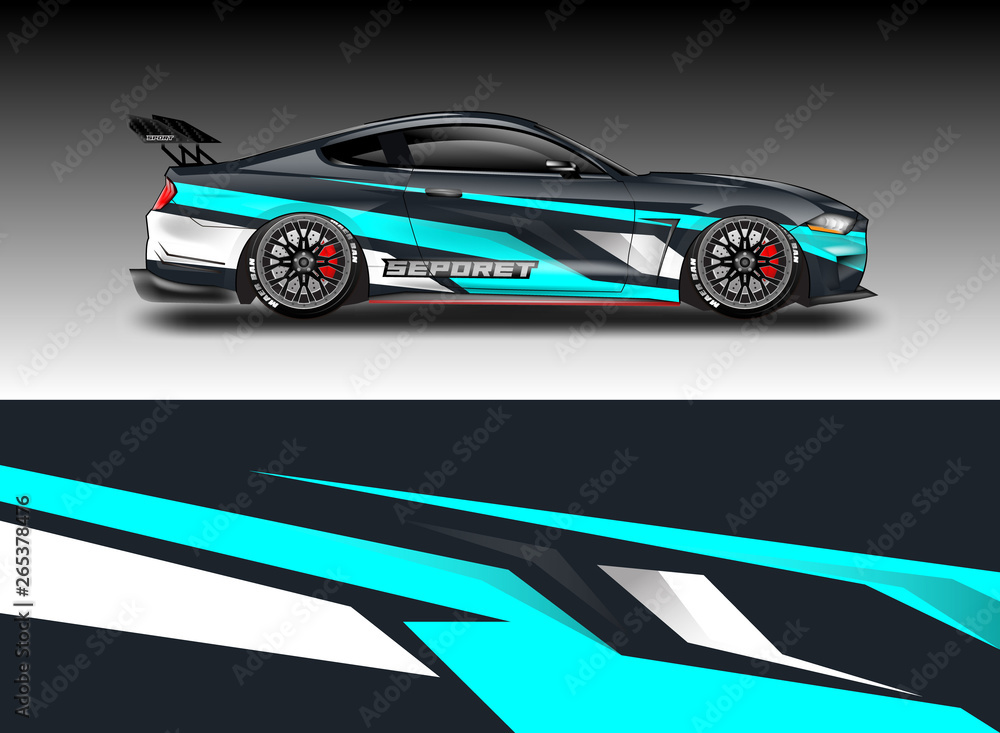 Car wrap designs vector . File ready to print and editable . Eps 10