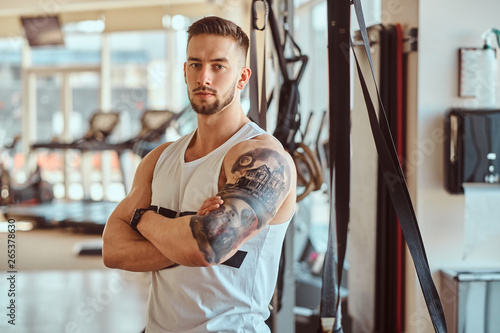 Portrait or attractive tatt...