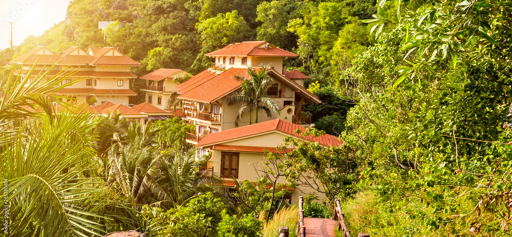 landscape tropical hotel resort